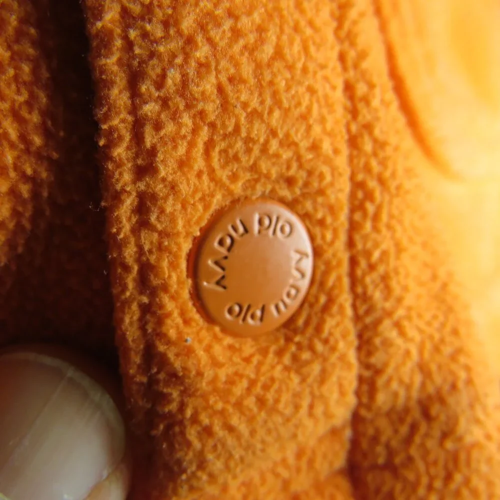 Baby Pumpkin Orange Old Navy Fleece Hooded Jacket 6-12mts